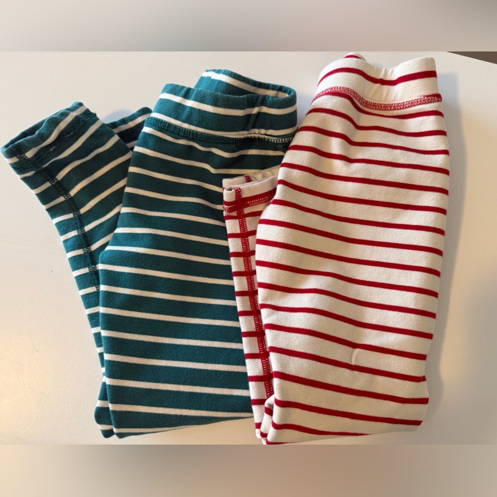 Hanna Andersson two pairs Striped a leggings size 5